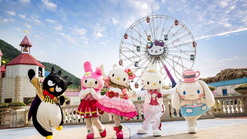 Step into a world of cuteness at the Hello Kitty Theme Park