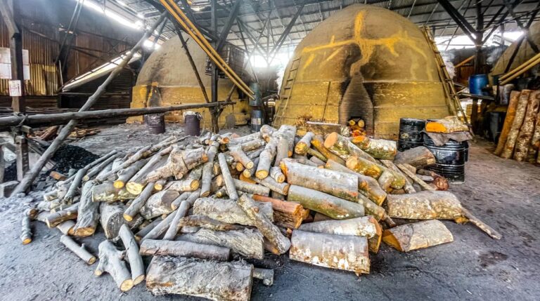 Charcoal Factory at Kuala Sepetang