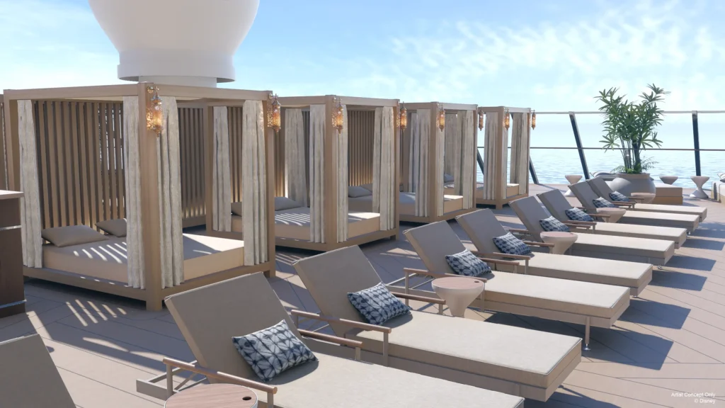 DCL DA Concierge Lounge Outdoor Cabanas and Loungers