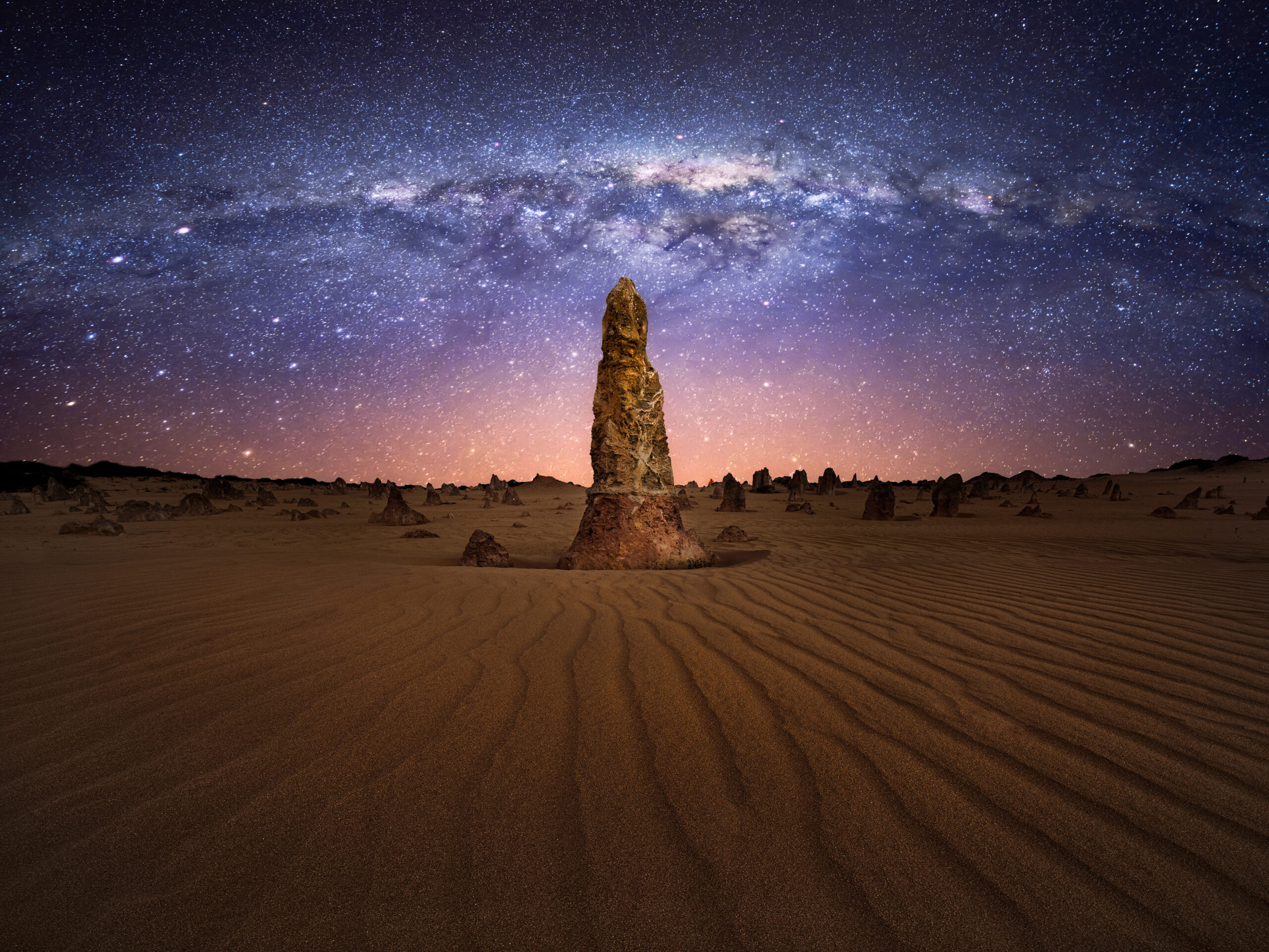 Night sky at The Pinnacles, Nambung National Park.