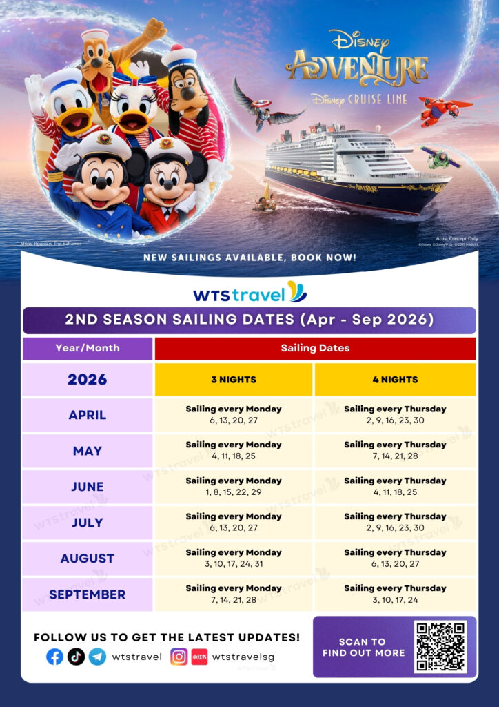 WTS Disney Cruiseline 2nd Season Sailing Dates